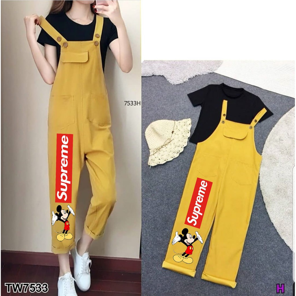 +[HNFK] Overall Wanita / Overall Printing Korea / Pakaian Wanita Overall / Overall Wanita Terbaru