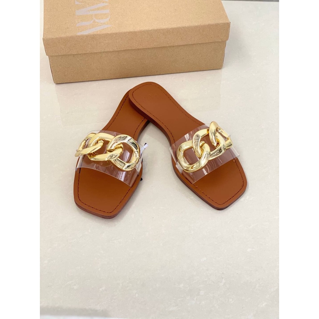 ZARA|ZARA FLAT CHAIN| SANDAL WANITA ZR 889