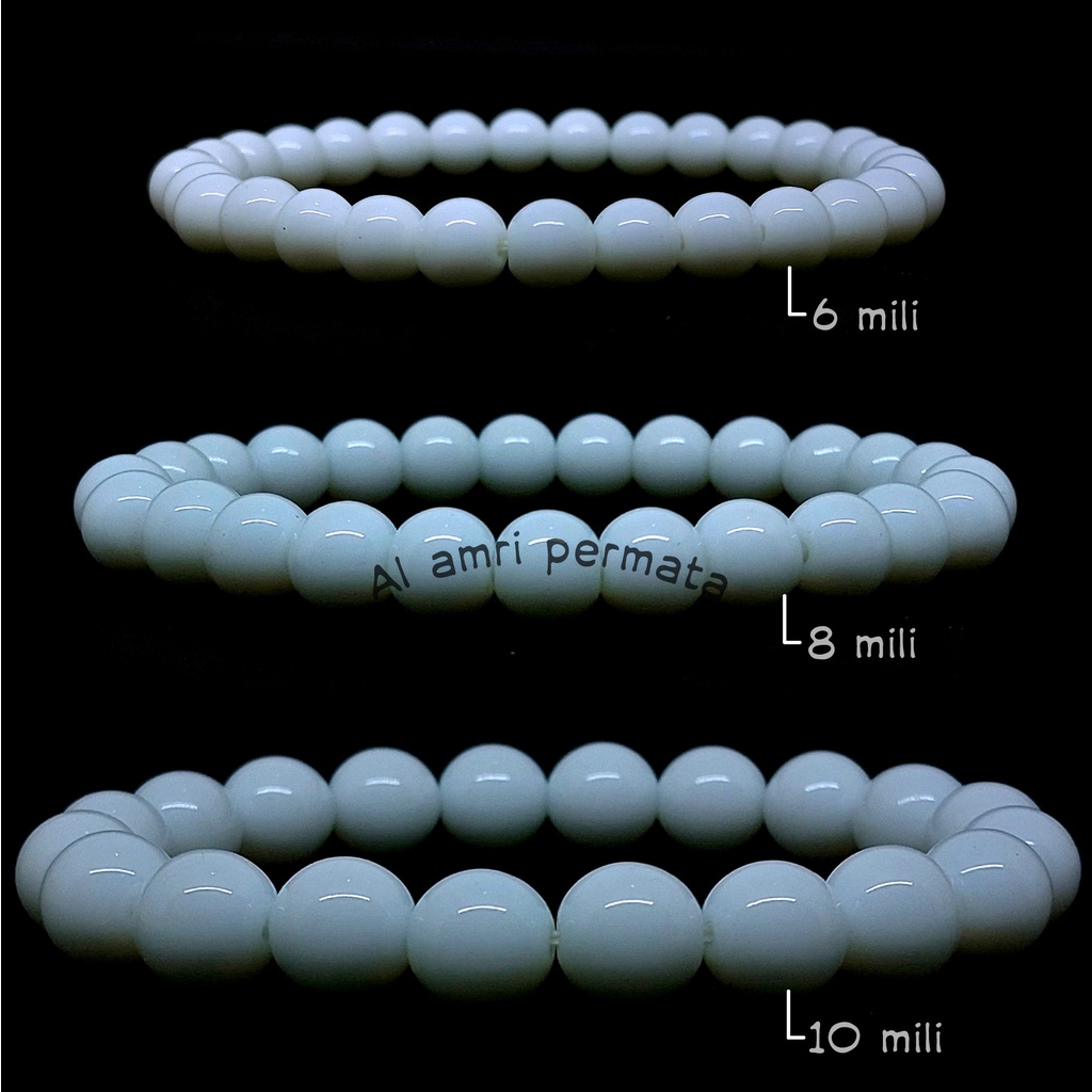 Gelang batu giok putih salju / Gelang giok salju  /Gelang giok putih  /Gelang pria / Gelang wanita
