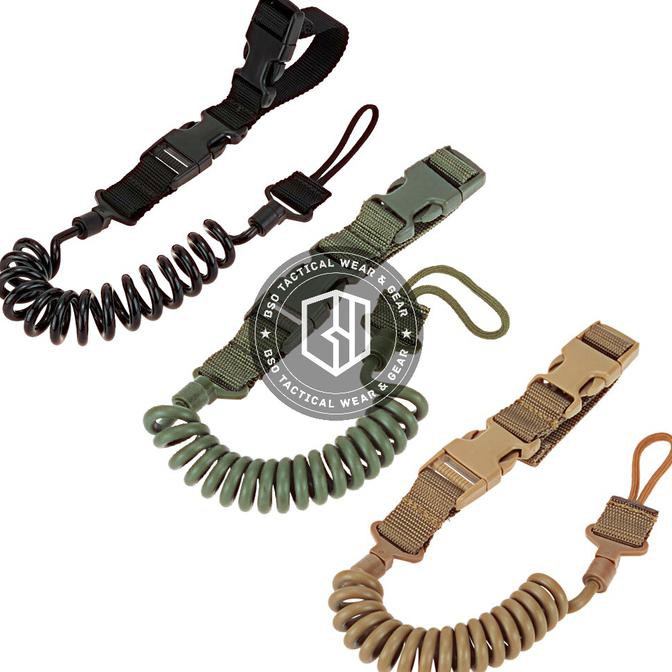 TALI SLING PISTOL TACTICAL LANYARD SPRING BELT HANDGUN AIRSOFT SAFETY /BERAT 150GR