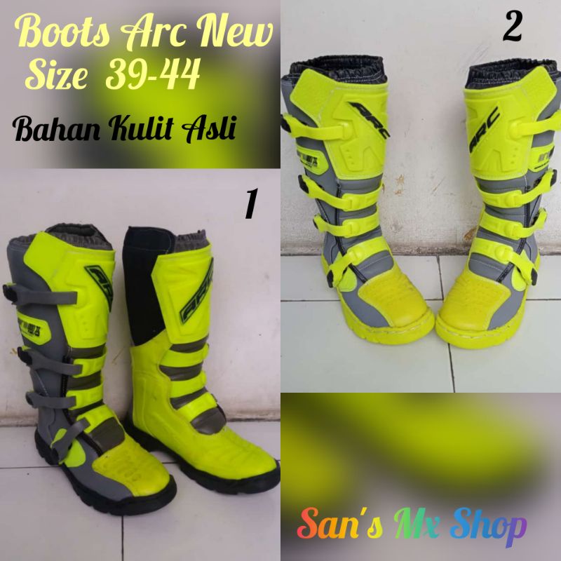 Sepatu Cross ARC MX Trail Adventute Bahan Kulit