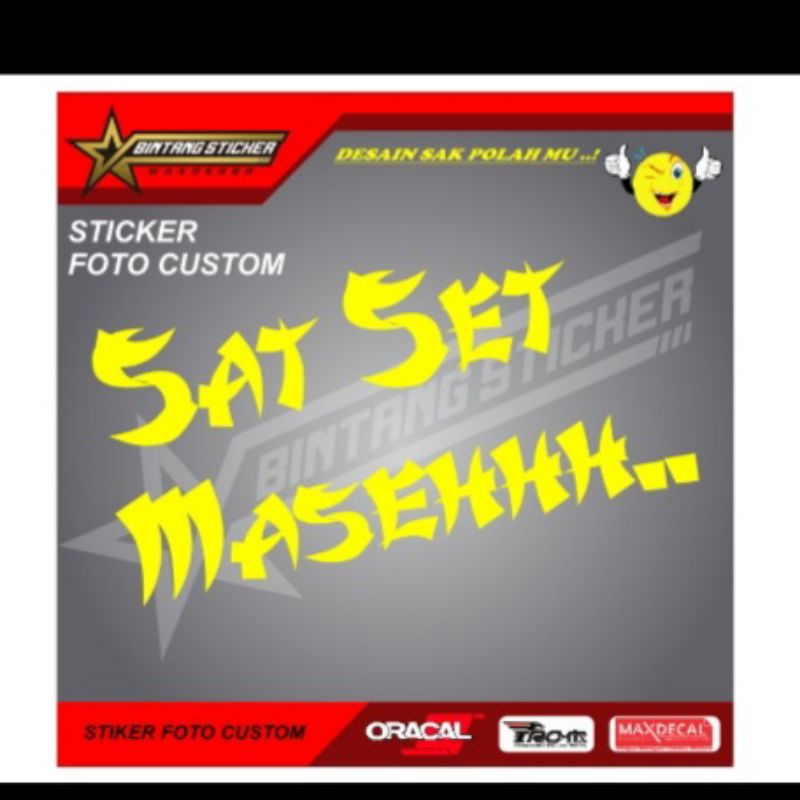 

sticker SAT SET MASEHH..