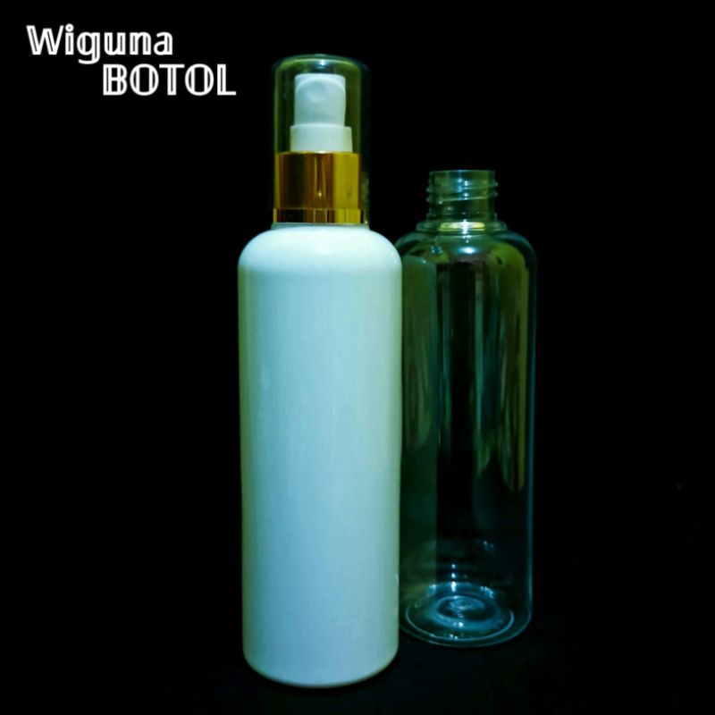 Botol Spray 250ml / Botol 250ml Tutup Spray Ring Alumunium gold Fullcap