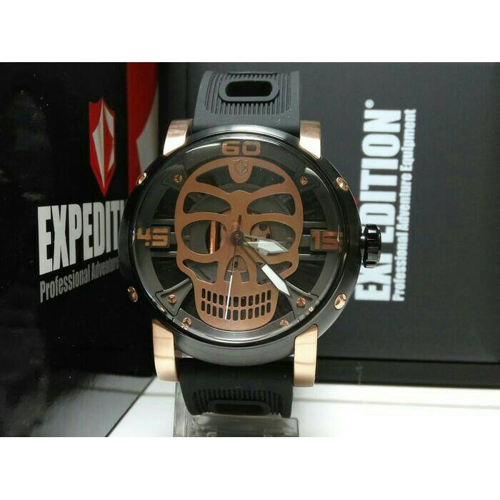 JAM TANGAN EXPEDITION WATCH 6722 PRIA ROSEGOLD BLACK ORIGINAL