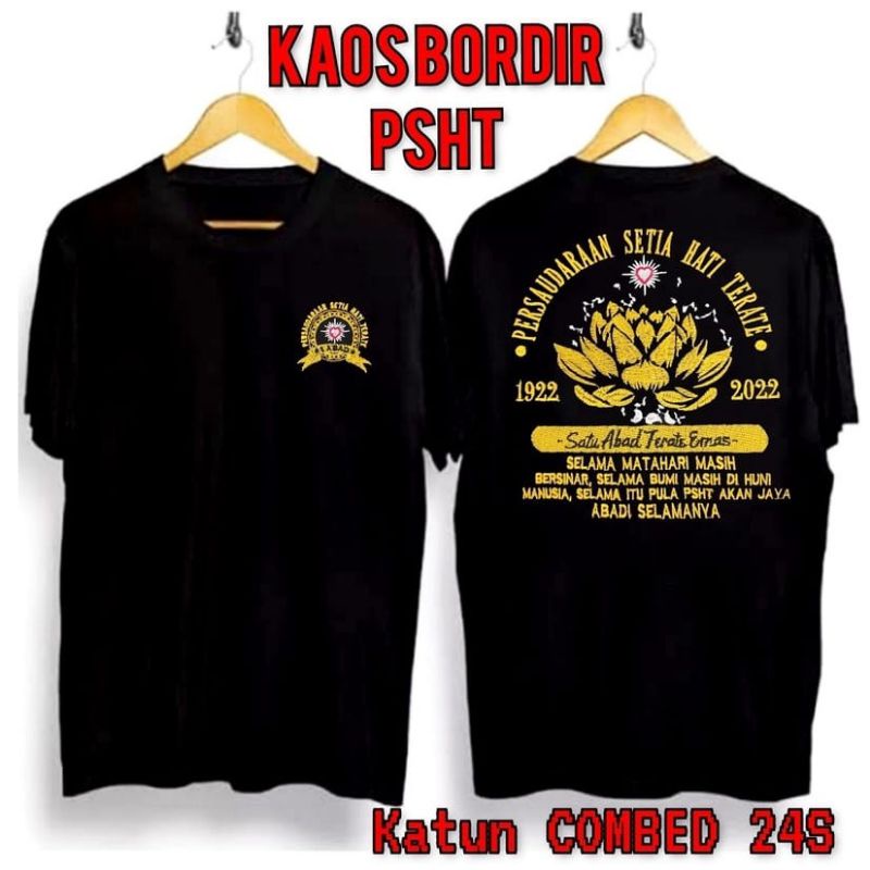 Kaos PSHT Satu Abad Kaos Bordir Terate Emas Kaos PSHT Terbaru