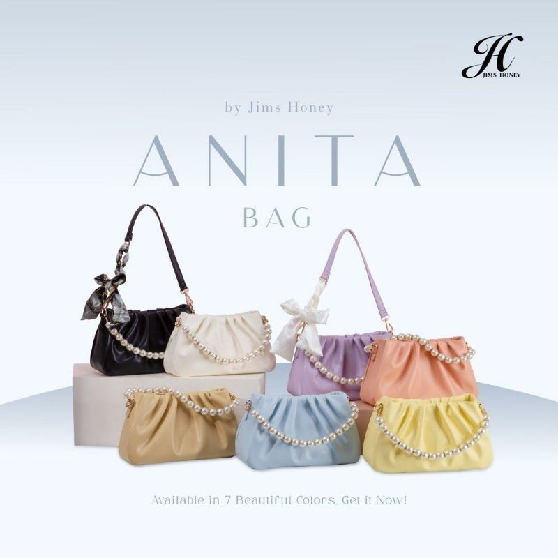 Tas Selempang Wanita Jimshoney Anita Bag Daily Party - Tas Import Fashion Terkini Murah  - Tas Bahu Unik Terlaris dari Jims Honey Original Branded Bag