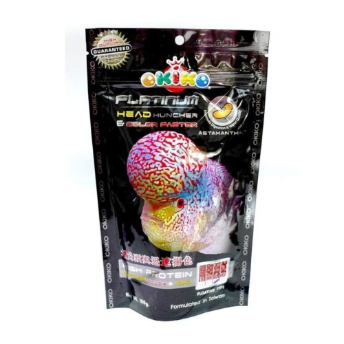 Okiko Platinum Head Up Quick red Louhan Pelet Ikan Louhan Premium Original Asli Okiko