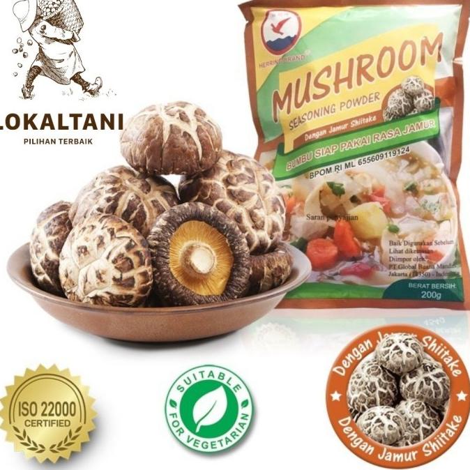 

Kaldu Jamur Shitake Mushroom Seasoning Powder Herring Brand 100 gram
