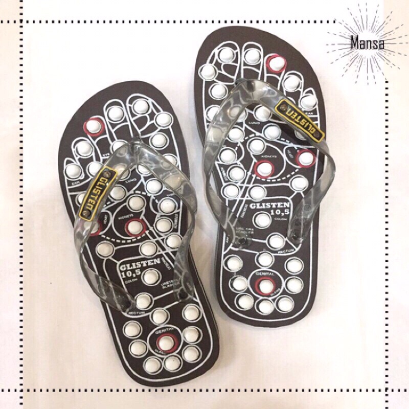 Sandal Kesehatan-Sandal Terapi-Sandal Rematik-Sandal Akupuntur-Sandal Reflexy Refleksi-Glisten Swiss-Dark Brown10.5/41-42