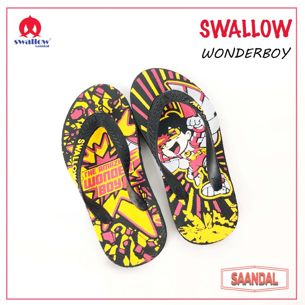 Sandal Jepit Anak Swallow Wonder Boy Wonderboy Anak Laki-laki superhero (BISA SATUAN)