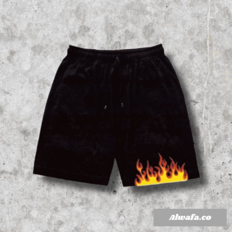 Boxer Print Gambar Api / Boxer Santai / Boxer Keren