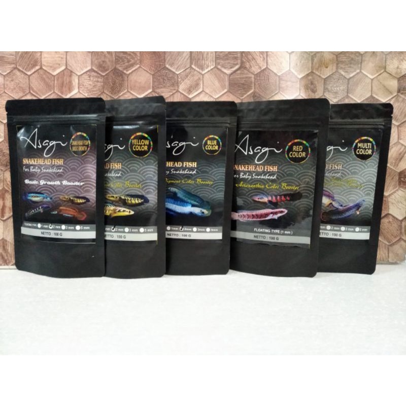 Pelet Asagi Channa Yellow Red Blue Oscar Predator Baby 100g pelet channa