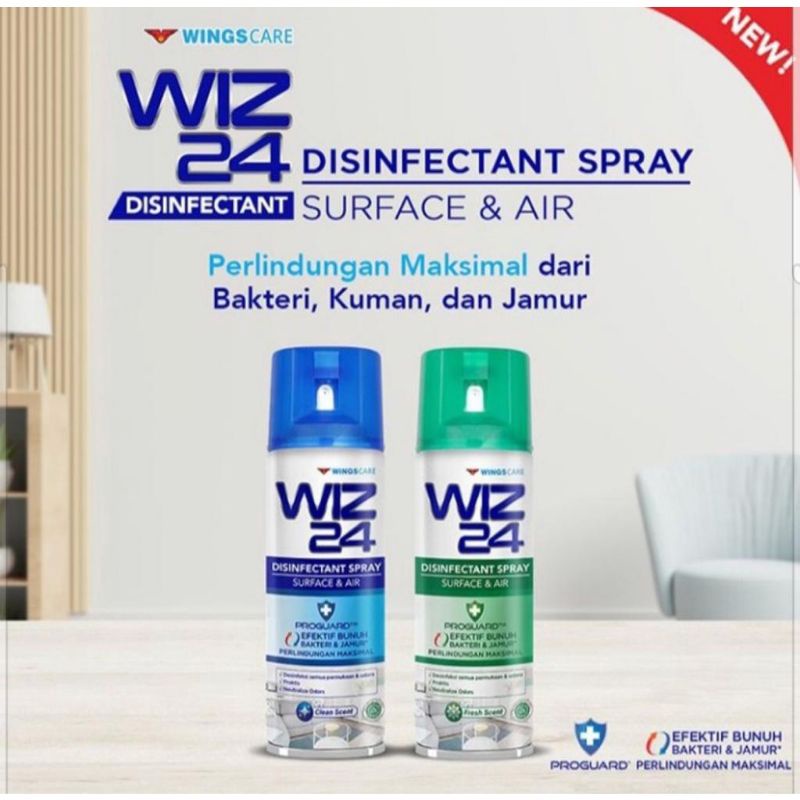 WIZ24 DISINFEKTAN WIZ 24 300ML 300 SPRAY AEROSOL