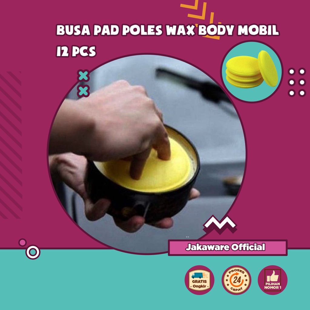 BUSA PAD POLES WAX BODY MOBIL BODI TRUK TRUCK MOTOR 12 PCS SPON LEMBUT VARIASI INTERIOR KOMPON COMPO