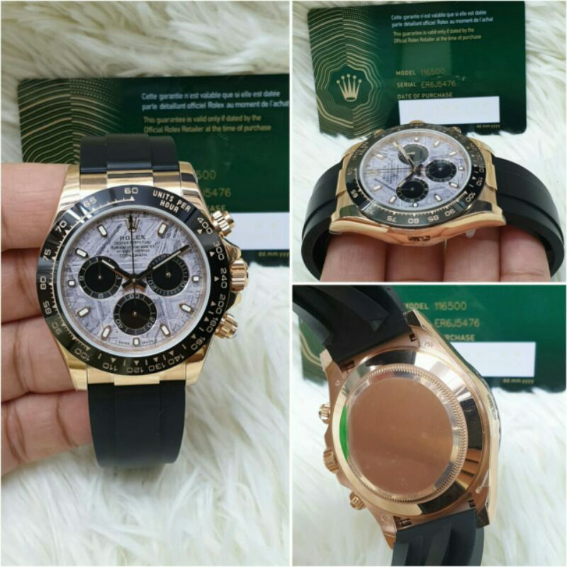jam tangan pria rolex daytona crono mesin swiss automatic kualitas original