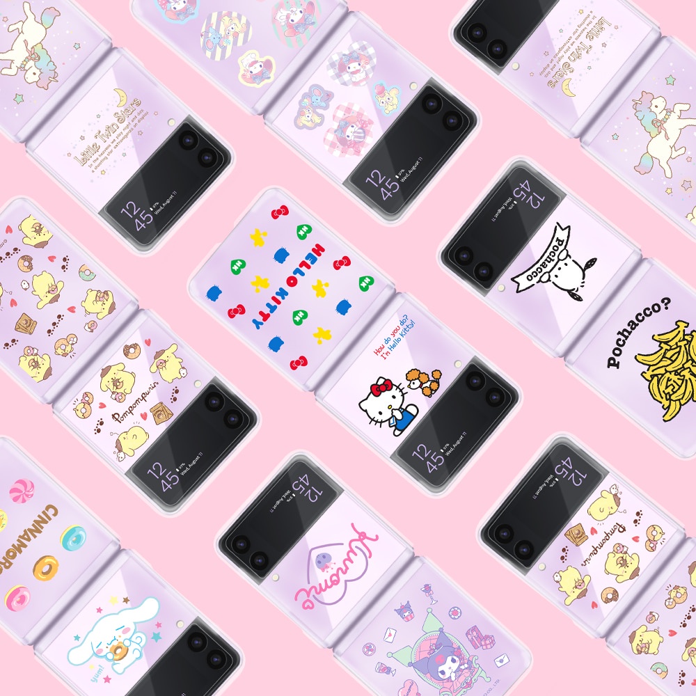 KOREA SANRIO Z FLIP 3 OFFICIAL CASE CASING SAMSUNG GALAXY HELLO ZFLIP3 ZFLIP KITTY