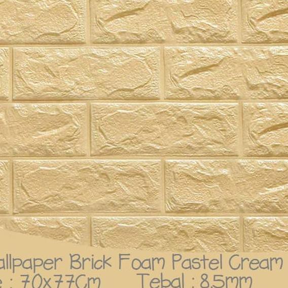 ➬ [   ] Wallpaper 3D Modern Foam Batu Bata 70 x 77cm wall sticker - PINK FANTA ✿