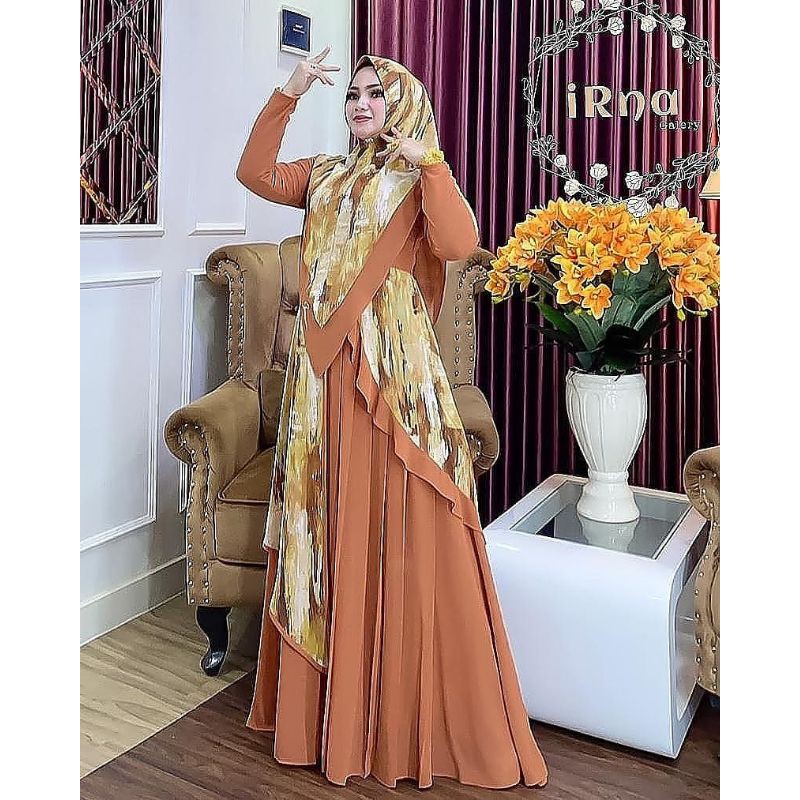 gamis syar'i syari set syar'i MULAN vol. 2 vol 2 ori original By iRna Gallery galery hanasangka
