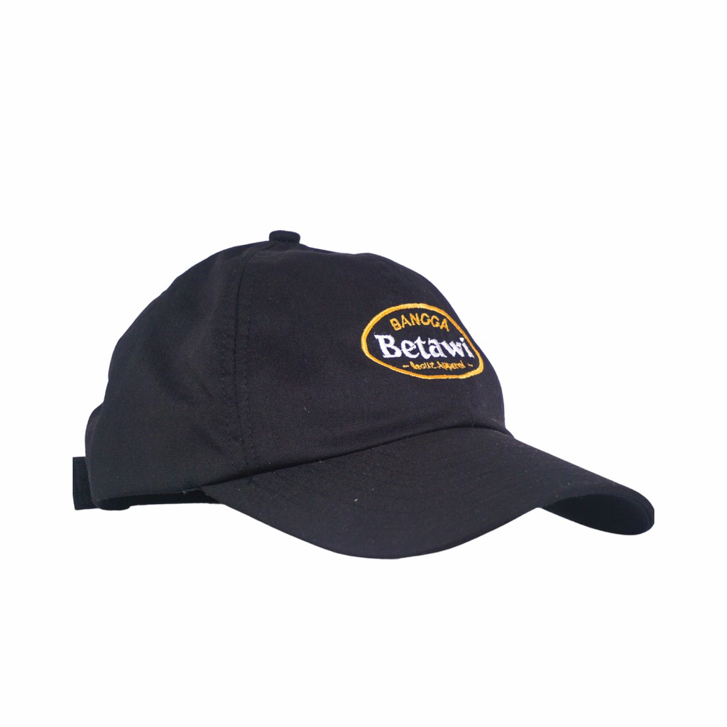 TOPI PRIA CASUAL BETAWI HAZEL HITAM - BECUZ APPAREL