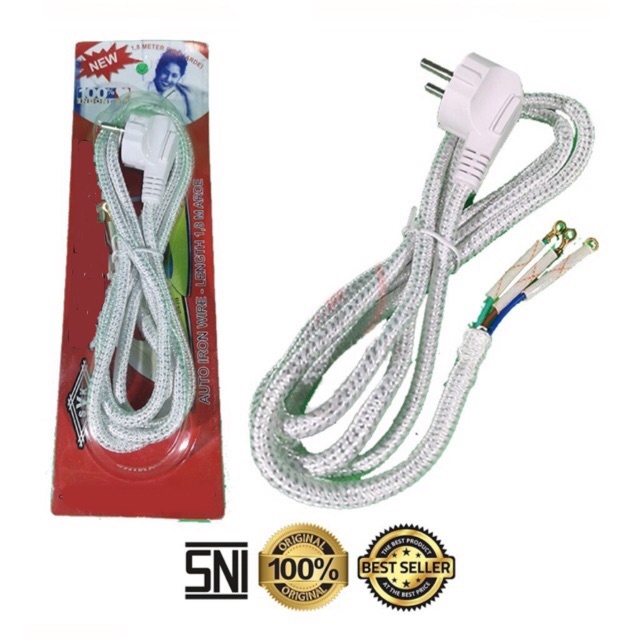 Kabel Setrika Arde - Kabel Setrika 1.8 mtr Full ber-SNI Kualitas Bagus