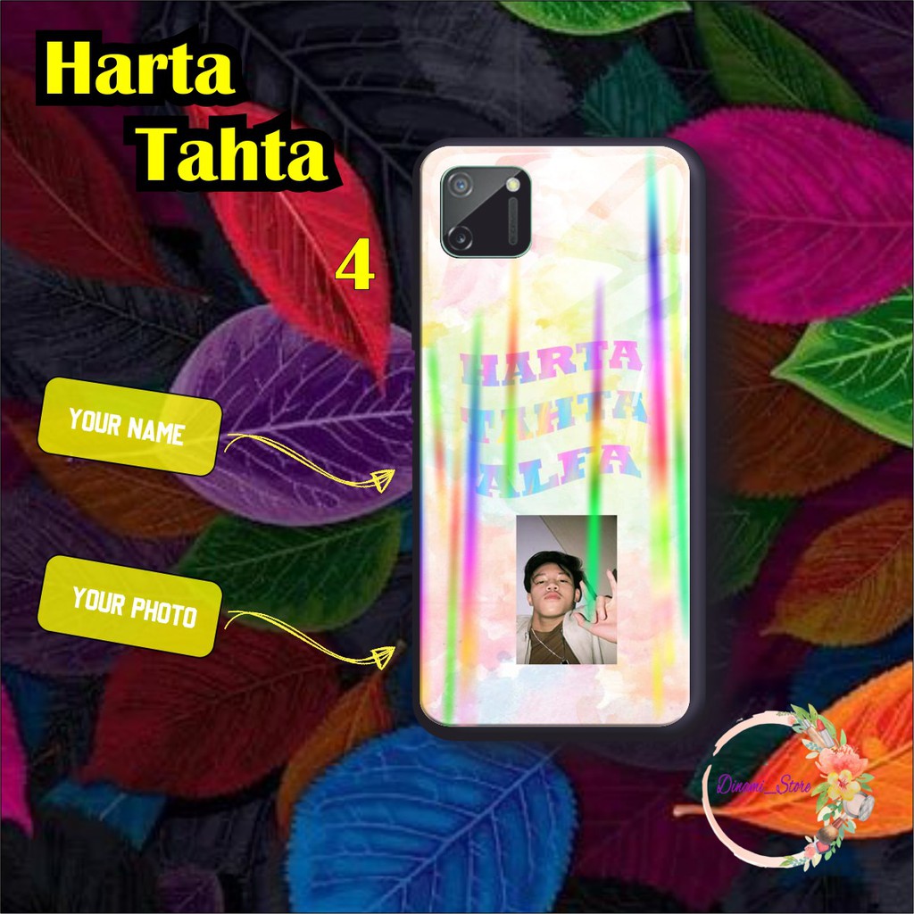 Back case glass aurora HARTA TAHTA Oppo A3s A1k A5 A9 2020 A7 F9 A5s A31 A52 a53 A92 A37 A57 DST1648