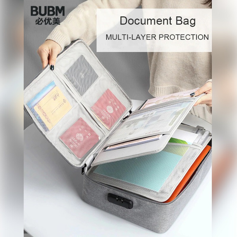 Triple W Document Organizer Travel Lock Bag Tas Koper Dokumen BUBM