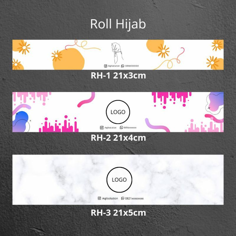 ROLL HIJAB &amp; Paper belt FREE DESAIGN /KERTAS SOUVENIR HIJAB/JILBAB BISA PAKE DESAIGN SENDIRI