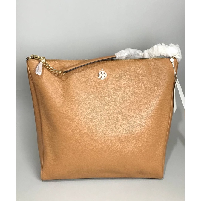tas tory burch Carter Slouchy Hobo Leather Cardamon