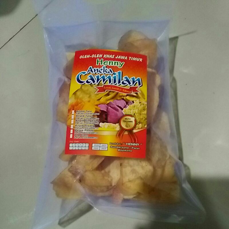 

Keripik Talas/Mbote /oleh oleh khas pacet/makanan ringan /keripik telo