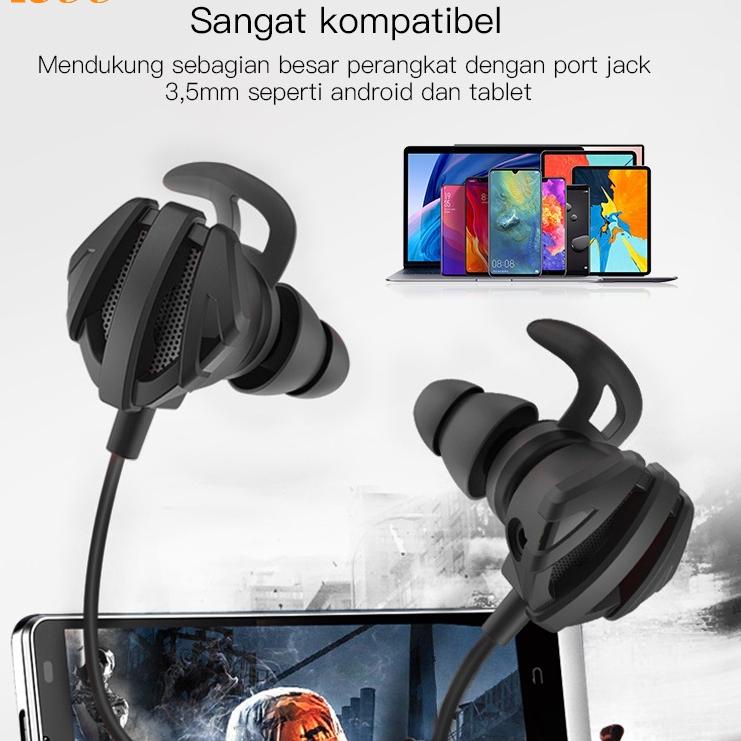 (TERPERCAYA) (New) TACOO Wired Earphone TEH0131Bass with Noise Cancelling Headset Handsfree Built-in