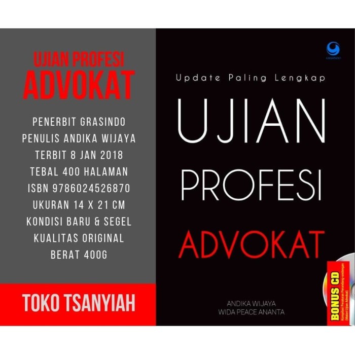 Jual Produk Terbaru Buku Hukum Ujian Profesi Advokat Andika Wijaya Buku ...