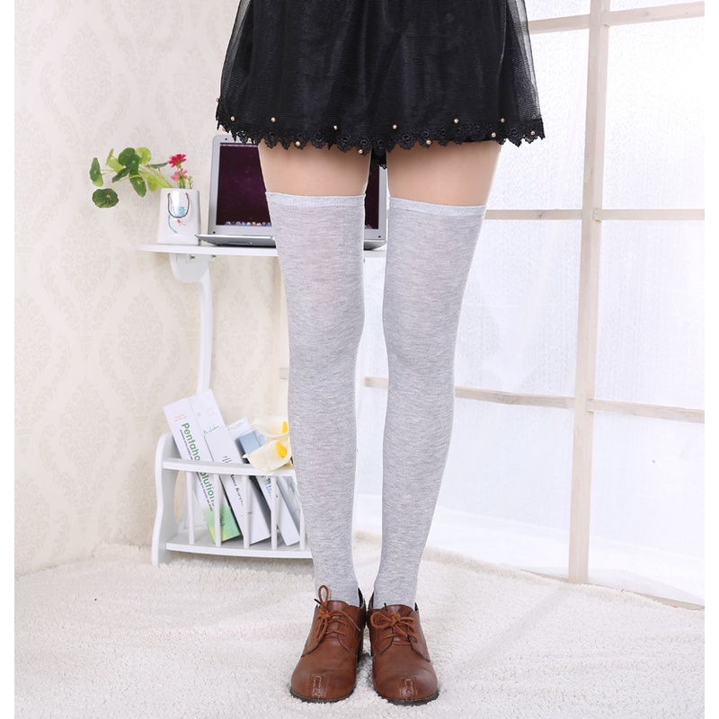 Kaos kaki  Wanita panjang sepaha di atas Lutut Over Knee Socks Korea polos strip sock-Motif 18