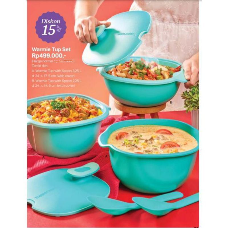 wadah sayur warmie tup tuperware set ( 2)