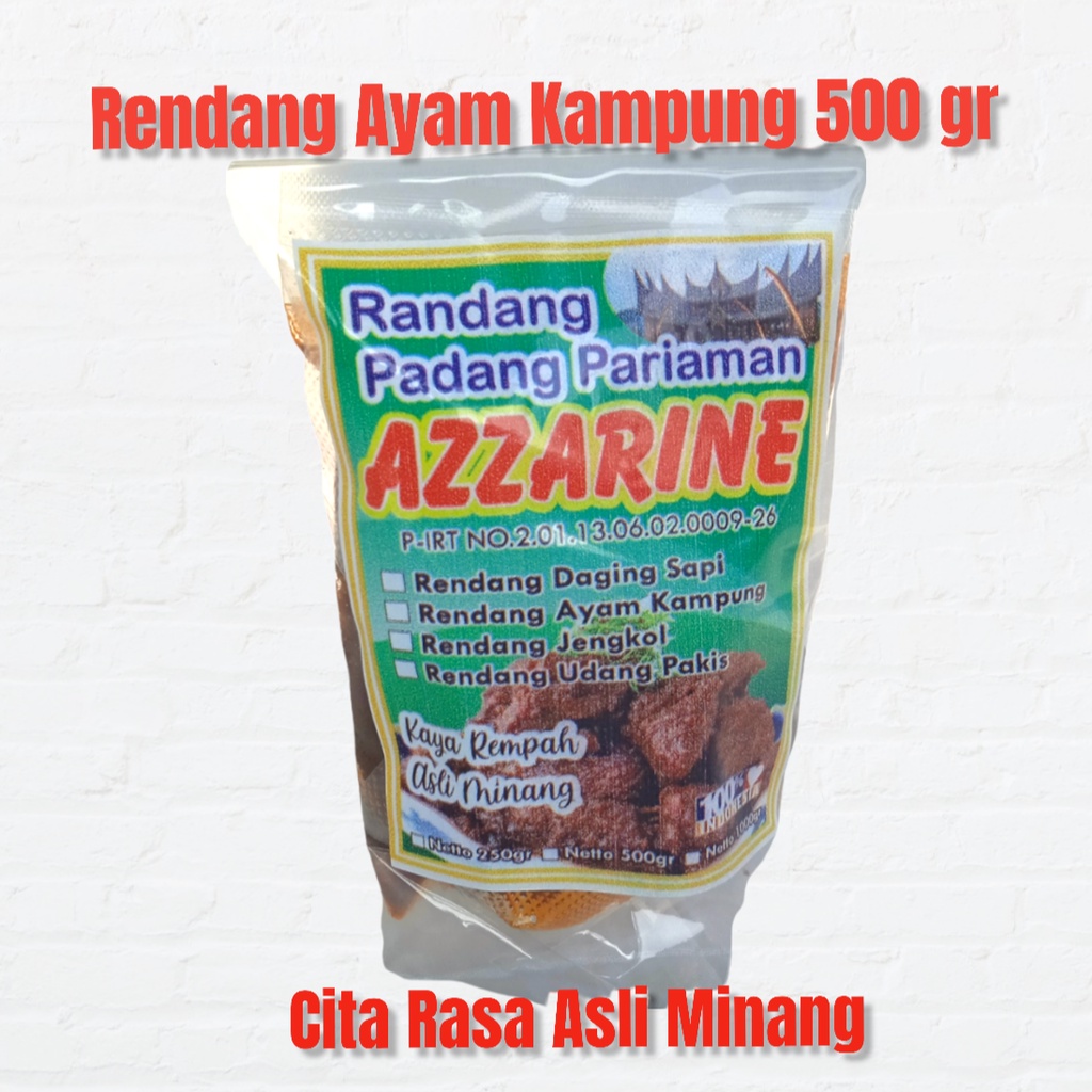 

Rendang Ayam kampung 500 gr Khas Minang Asli Padang