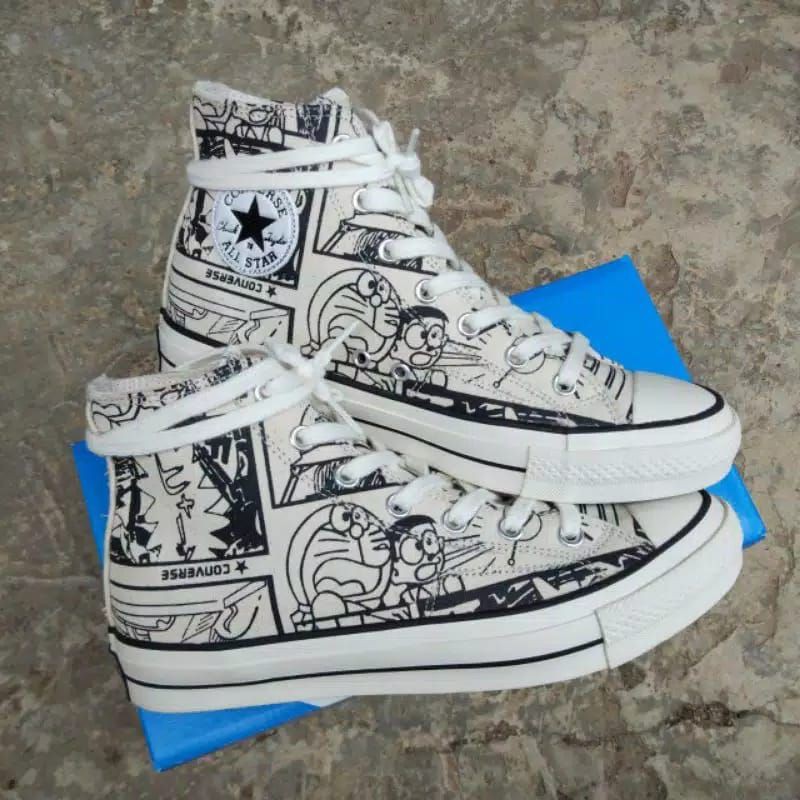 LIMITED CONVERSE 70S HIGH DORAEMON COMIK  EGRET BNIB TERLARIS