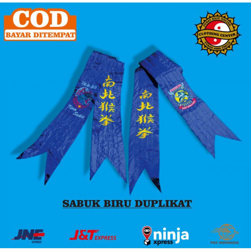 SABUK BIRU DUPLIKAT WARGA IKSPI KERA SAKTI BORDIR (UKURAN LEBAR 10 CM x 3 M)