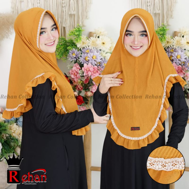 KHIMAR PET RENDA REMPEL / KHIMAR CERUTY / JILBAB PLISKET / KHIMAR PLISKET / BERGO PLISKET / JILBAB PLISKET INSTAN / JILBAB KHIMAR