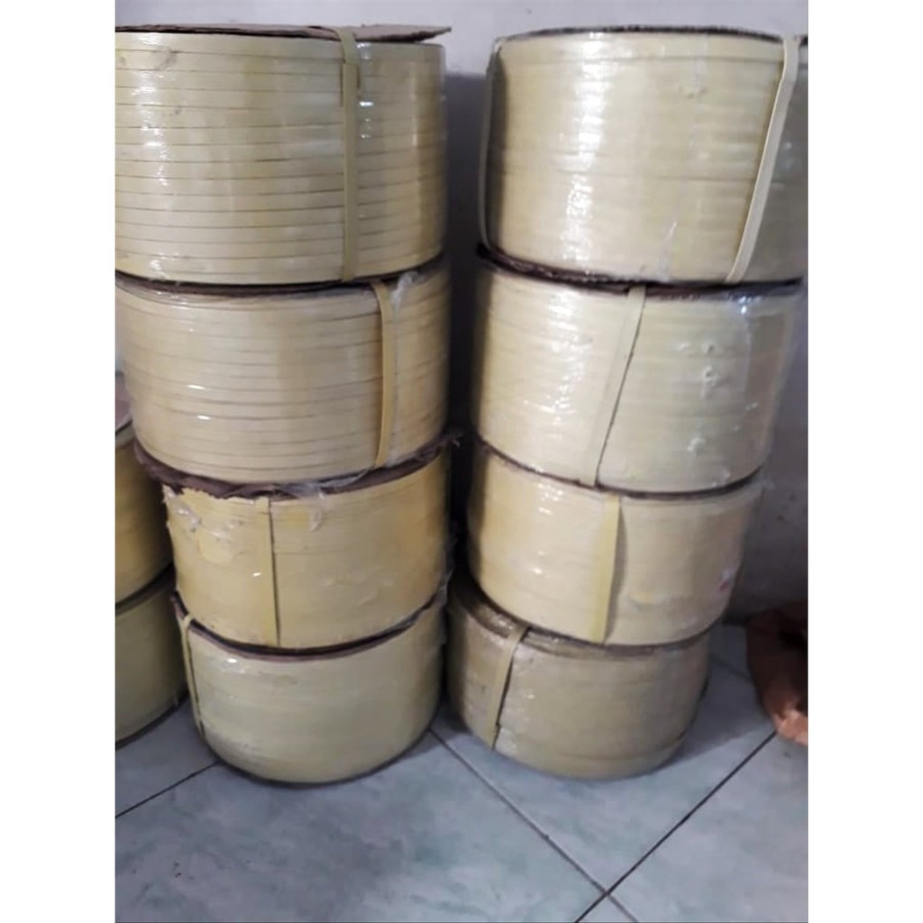 

tali strapping band 12mm kuning 1roll - tali plastik ikat kardus