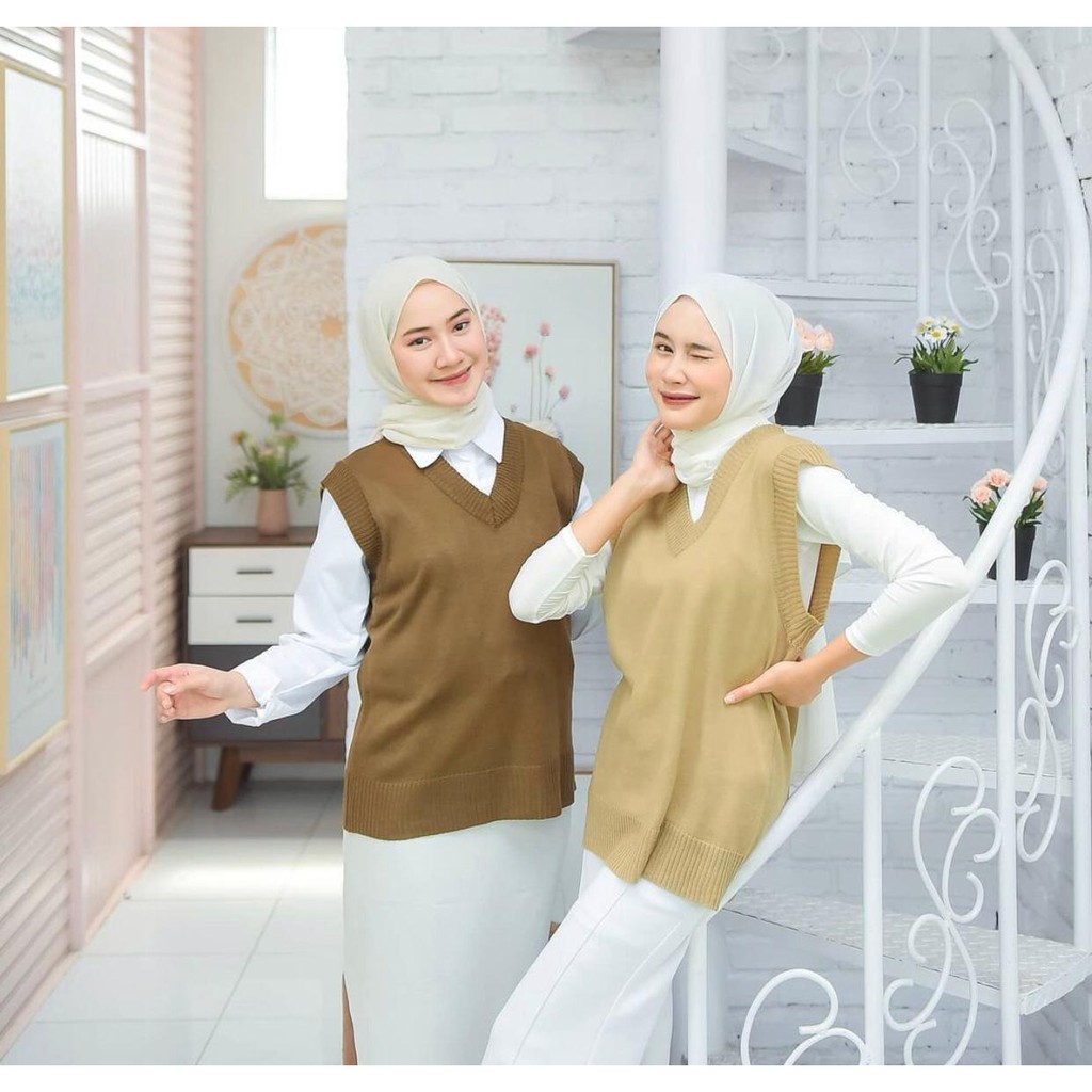 vest knite VILLO v-neck/ vest rajut/rompi rajut