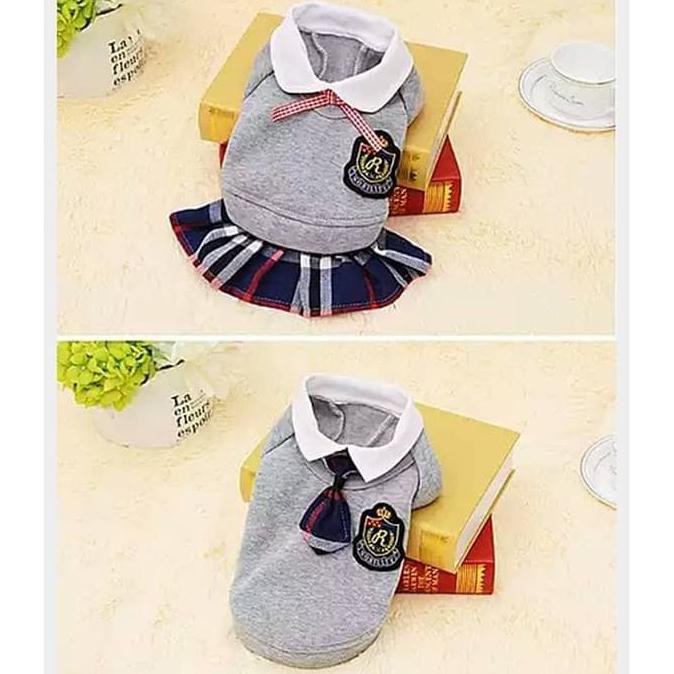 Baju Seragam Sekolah Jepang Anjing Dan Kucing /Baju hewan