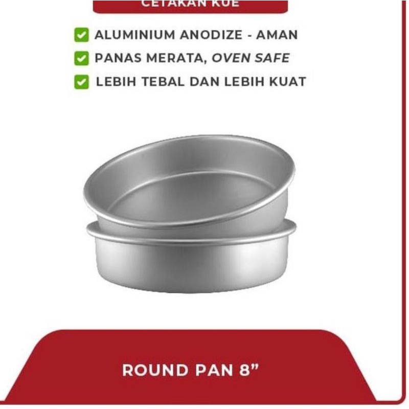 Maspion Round Pan 8" x 2" Loyang Kue Bolu Bulat