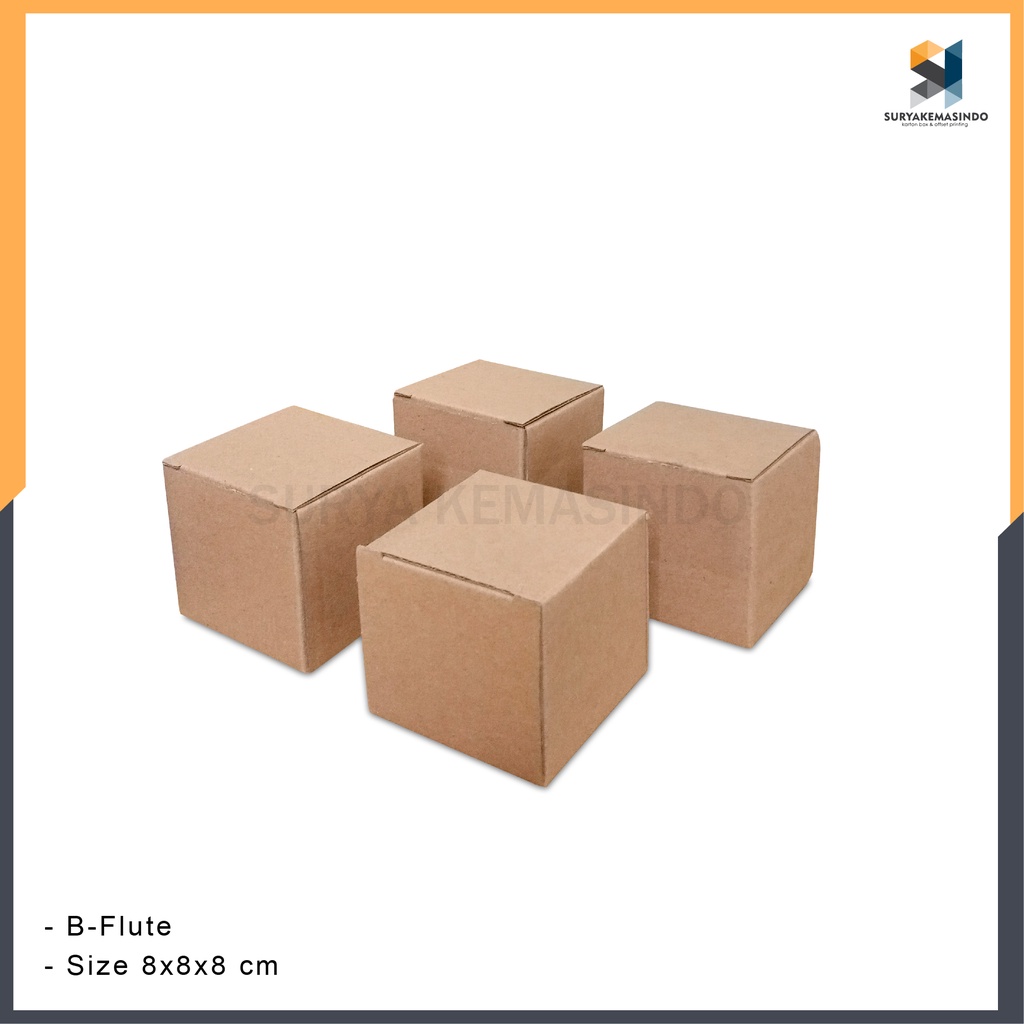 

Box 8X8X8 (CryBaby) Kardus/boxtumbler/Kardusmini/Karduskecil/Boxkecil/Karton/Kartonmini/Kemasan/Hampers/Gift/sliplock/Tinggi8