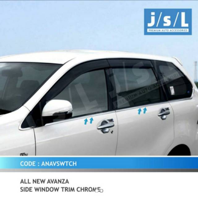 List kaca samping all new Avanza / side window trim chrome jsl