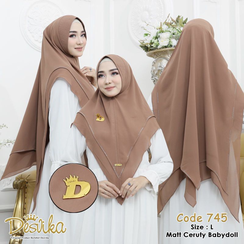 Khimar Premium Ceruty Desvika kode 745