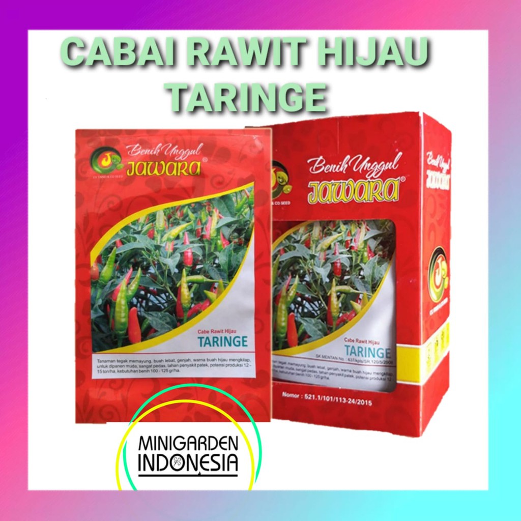 cabe rawit hijau TARINGE  PACK 10 GRAM benih bibit cabai jawara tanaman sayur sayuran unggul 2700 bj