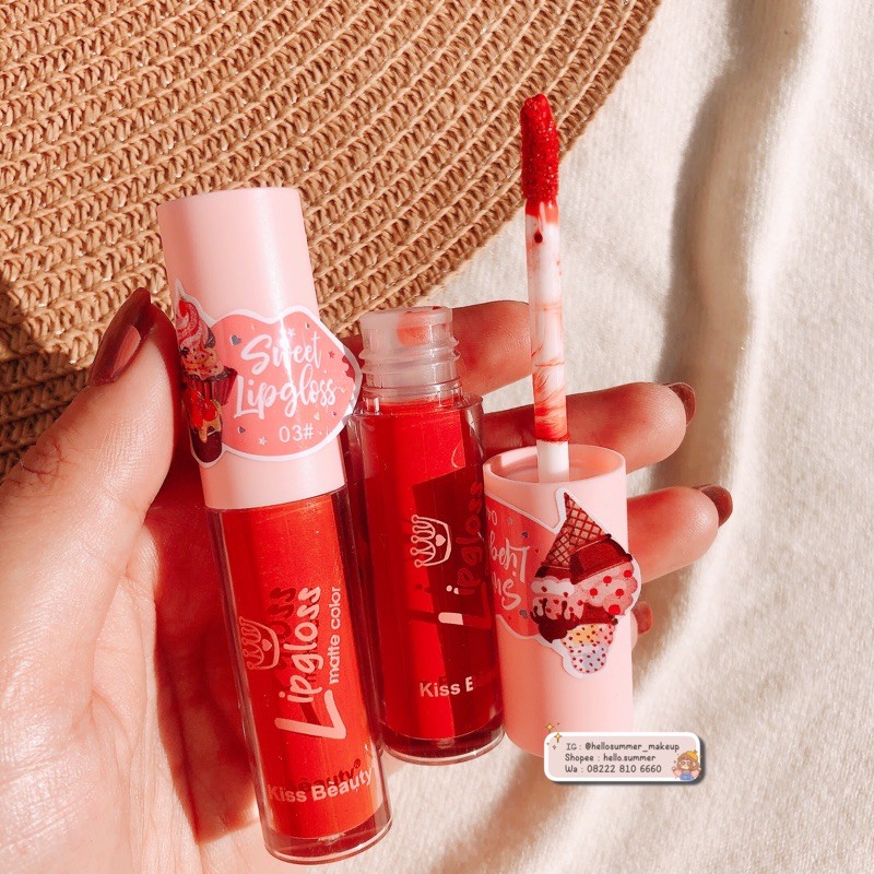 [ORI THAILAND] Kiss beauty Queen Sweet Matte Lipgloss