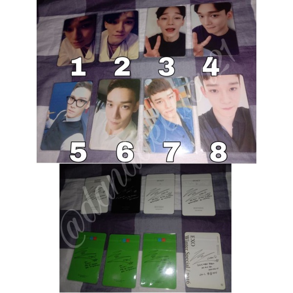 EXO CHEN PHOTOCARD OFFICIAL Kim Jongdae aaf dftf dmd mama growl ilalang photocard Baekhyun Chanyeol 