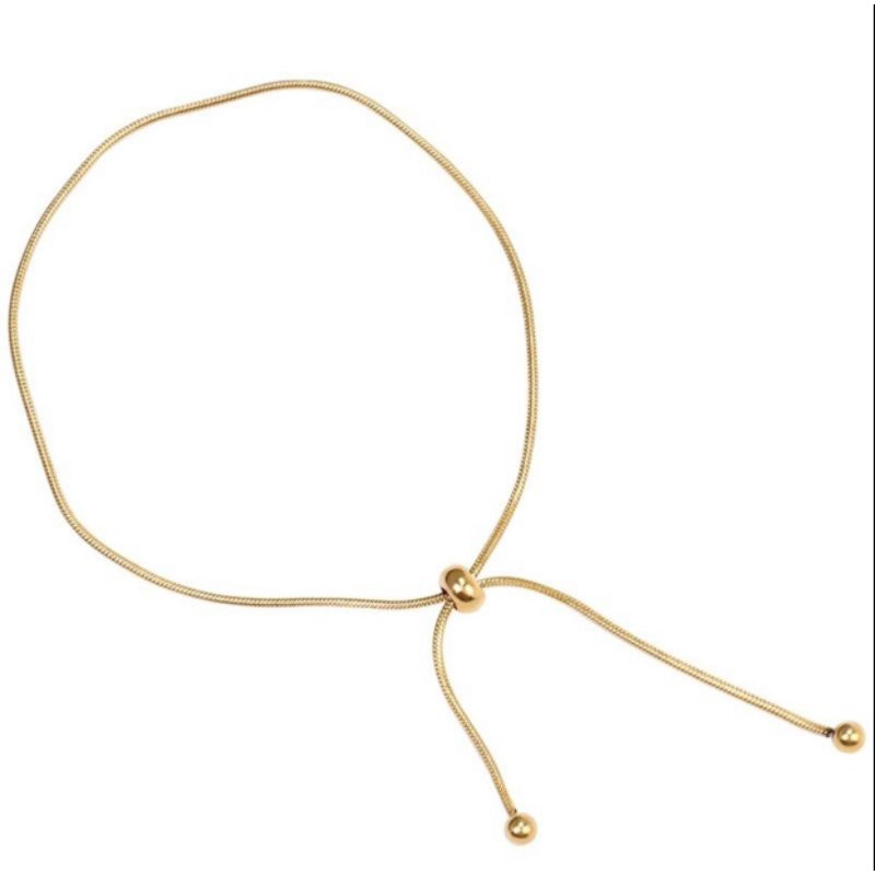 Gelang Serut Polos Titanium Gold N17072102