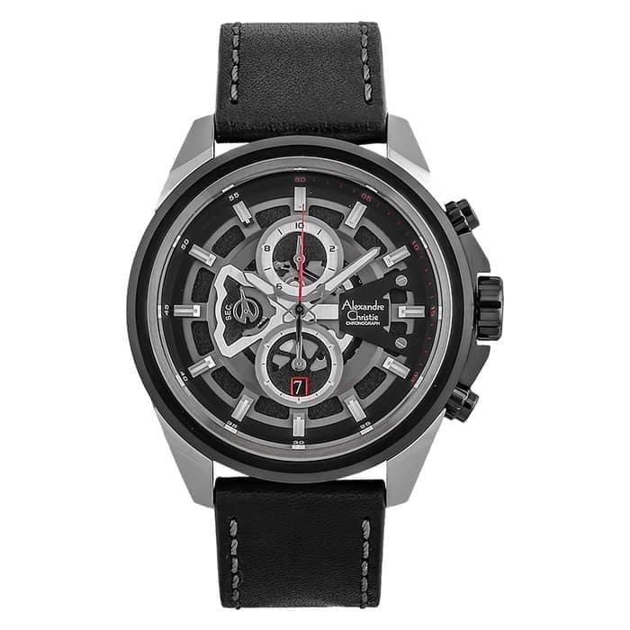 Alexandre Christie 6504 MC Pria Chronograph Original [Silver/Black]