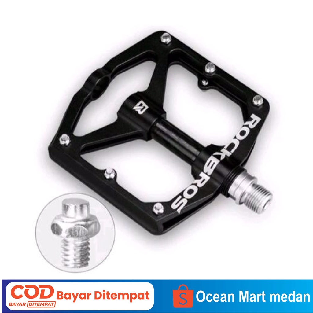 Pedal Sepeda Lipat ROCKBROS Bearing Aluminium Alloy Non Slip 2017-12E MTB Roadbike Aksesoris Sepeda OCEANMART OCEAN MART